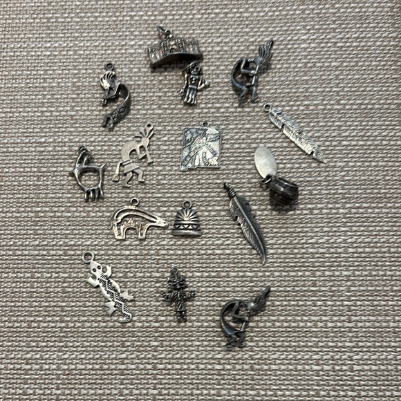 Jewelry - 15 vintage silver, New Mexico charms